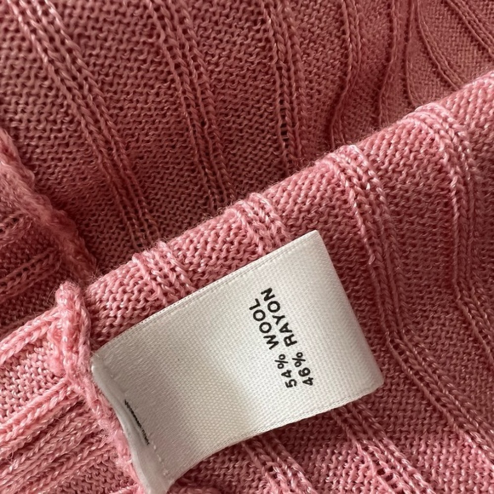 ST. JOHN pink open front cardigan size M - Picture 7 of 8